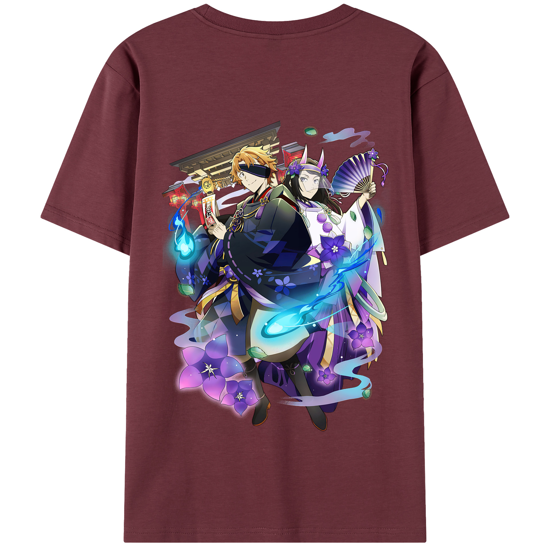 （画像用） 文豪ストレイドッグス Bungo Stray Dogs 綿100％半袖Tシャツ（背面プリント）